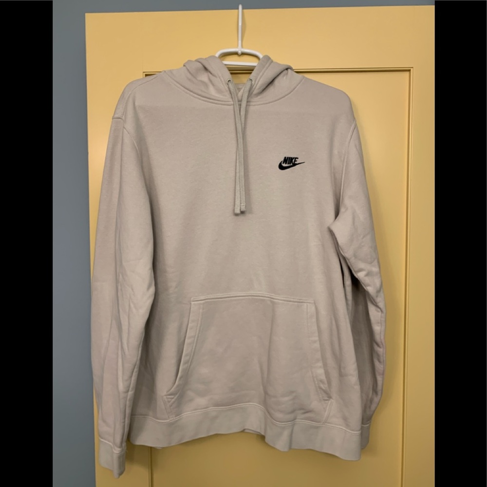 Nike Hoodie Beige Small Print Sweater